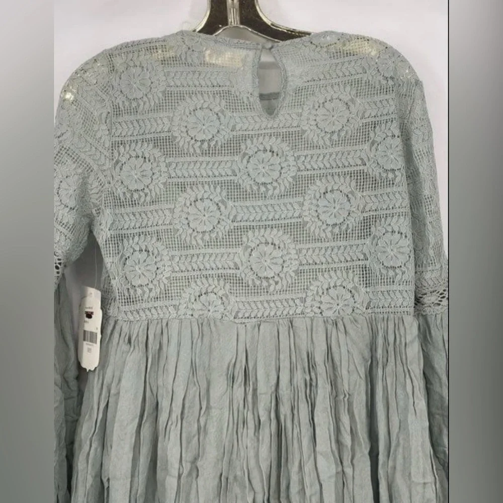 Altar'd State Elegant Lace Dress in Soft Gray - Picture 5 of 7